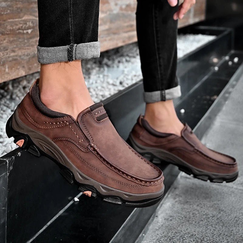 Eleganckie Skórzane Buty Slip-On