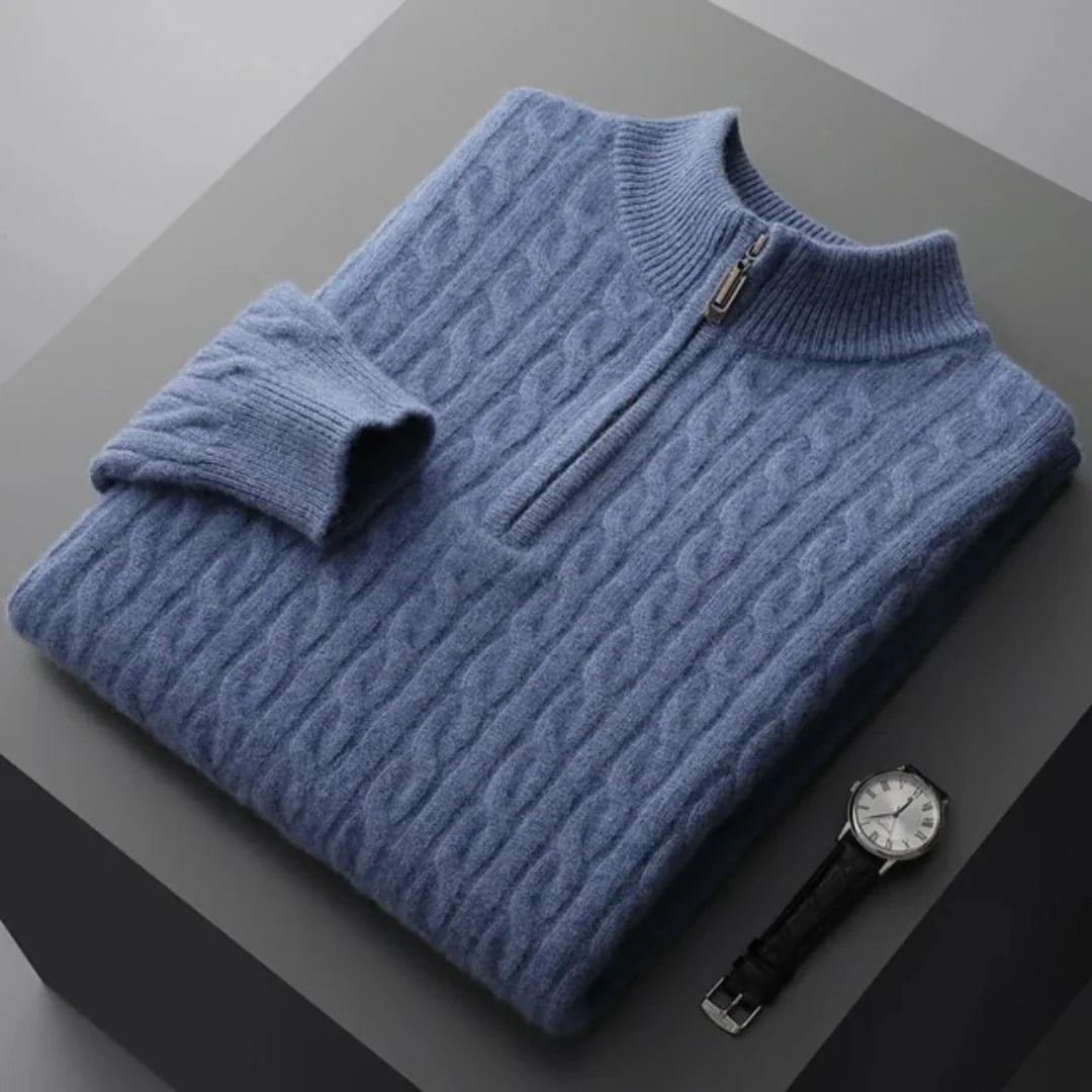 Deneb Kaszmirowy Woven Half Zip