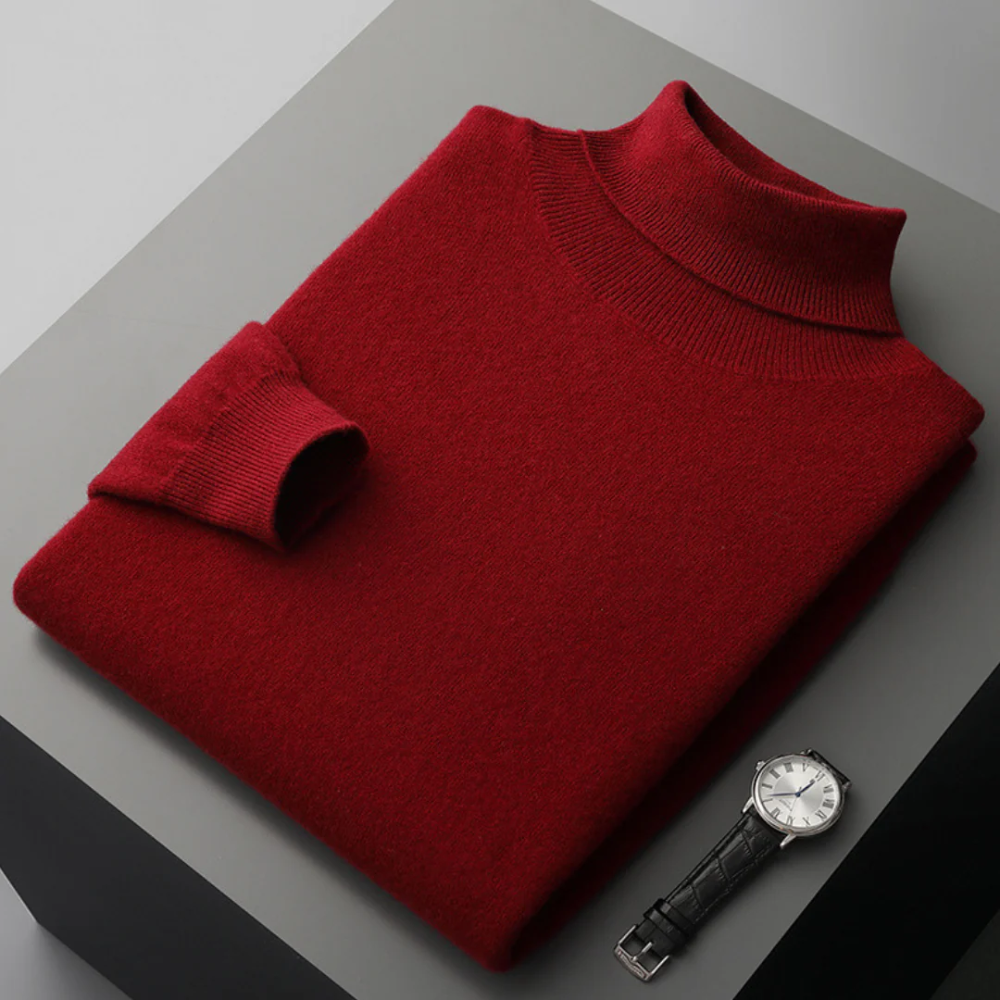 Czarna Merino Wełniana Golf
