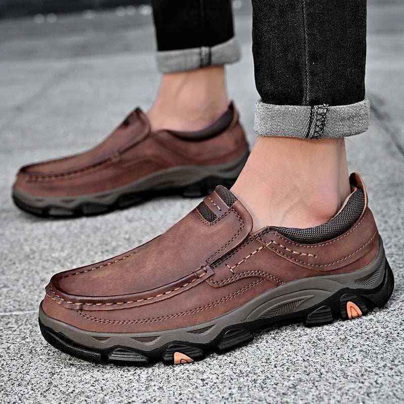Eleganckie Skórzane Buty Slip-On