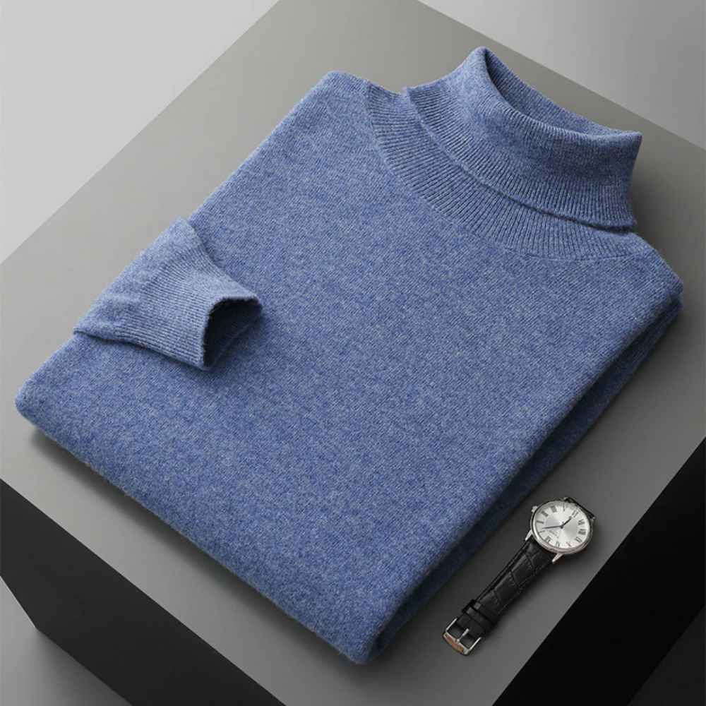 Czarna Merino Wełniana Golf