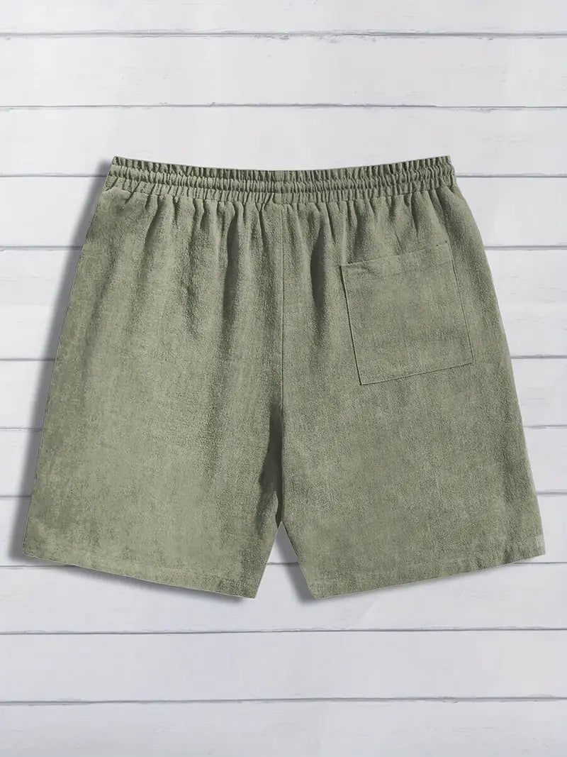 Casual Lniane Krótkie Spodnie