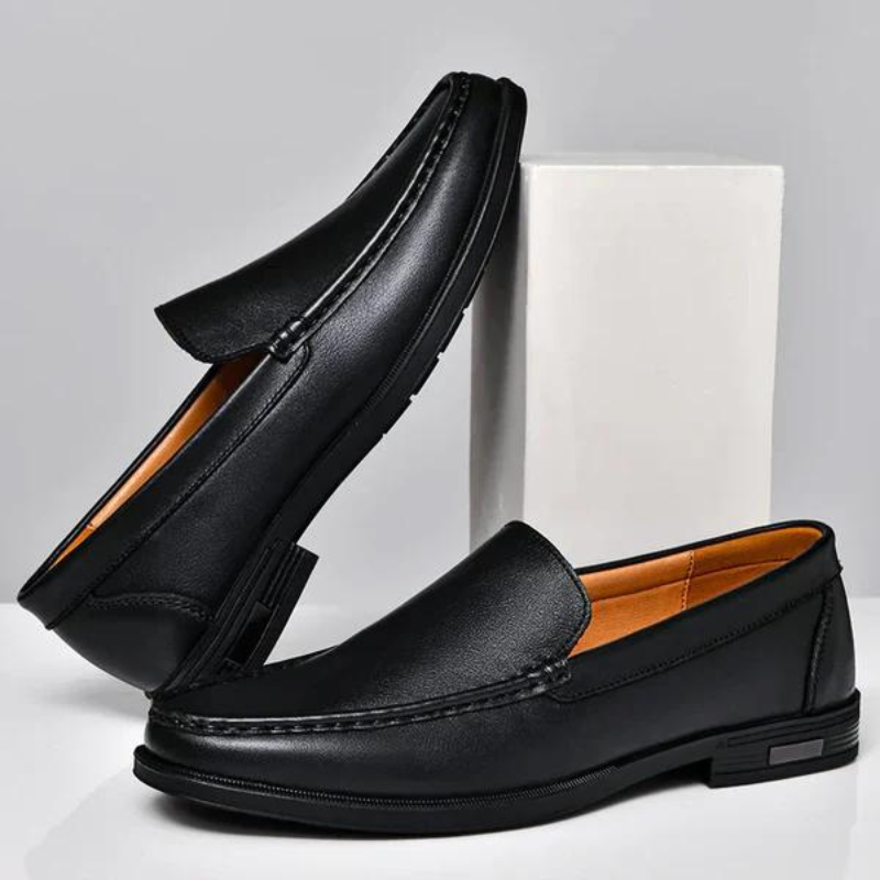 Eleganckie skórzane loafersy