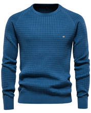 Męski Sweter z Wzorem w Kratkę