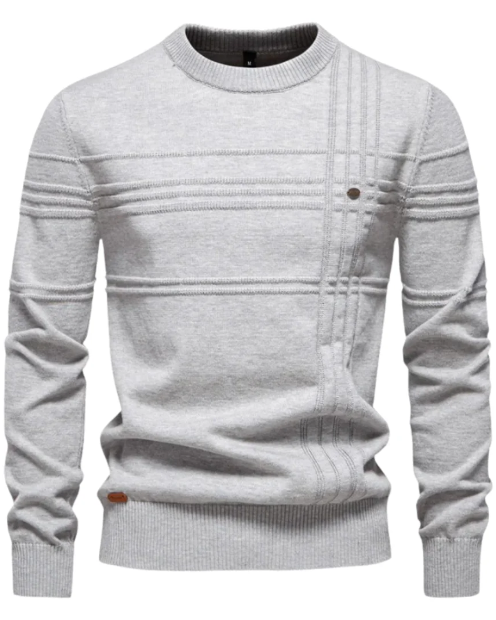 Męski Sweter z Wzorem w Kratę