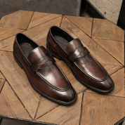Eleganckie skórzane loafersy