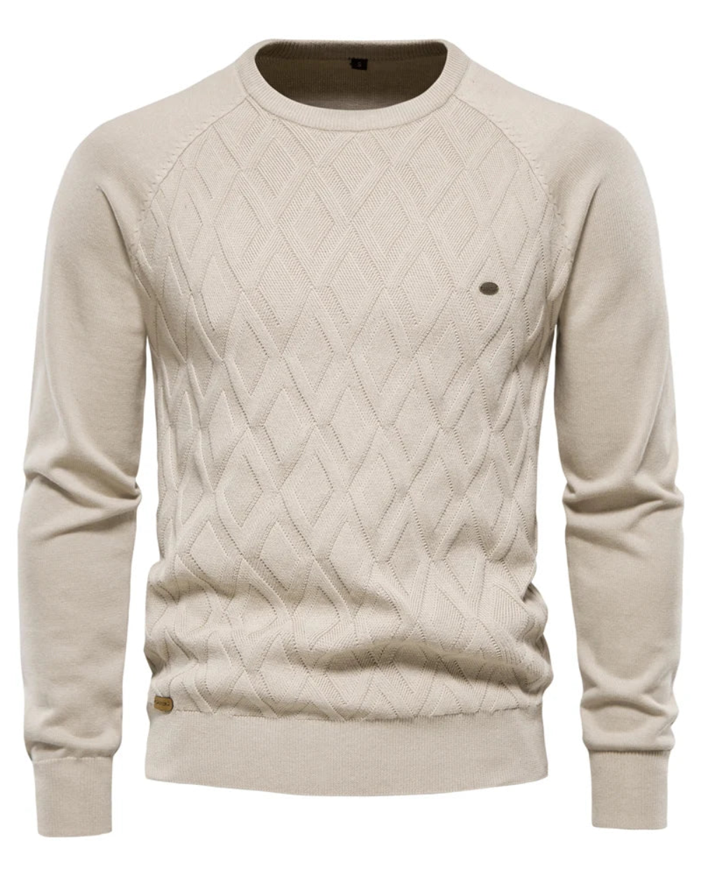 Męski Sweter z Wzorem w Kratę V2