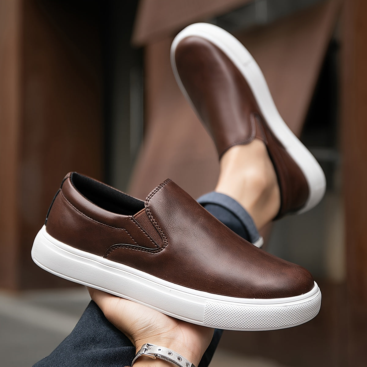 Casual skórzane buty wsuwane
