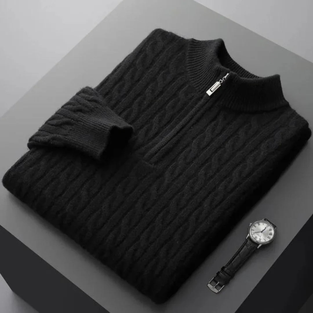 Deneb Kaszmirowy Woven Half Zip