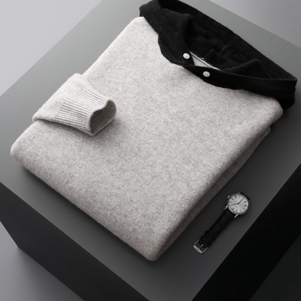 Hoodie z wełny merino Nova