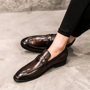 Eleganckie skórzane loafersy