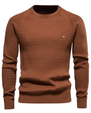 Męski Sweter z Wzorem w Kratkę