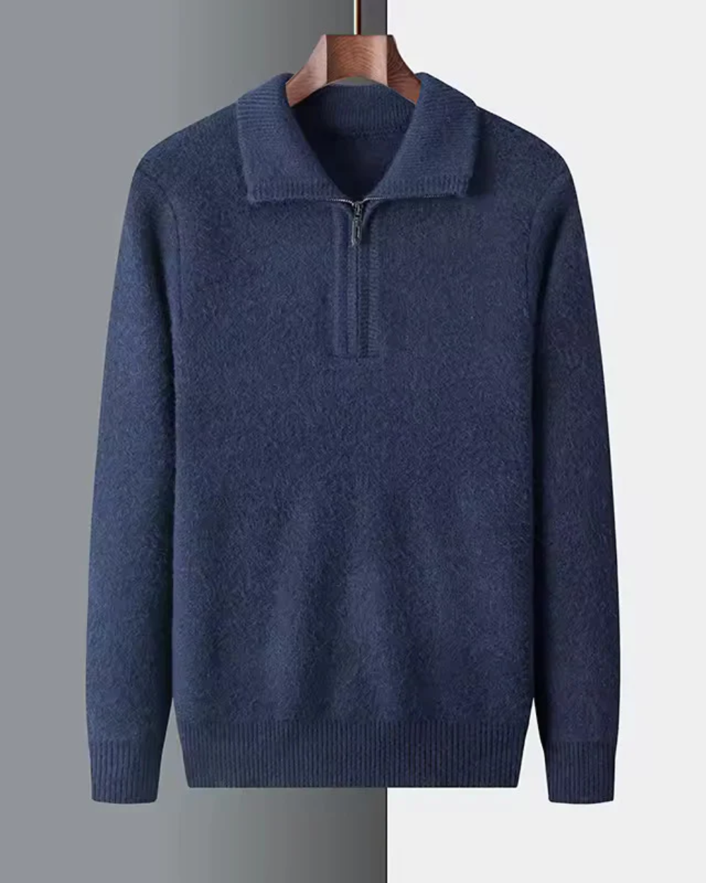 Sweter Gstaad z kaszmiru z ćwierć zamkiem