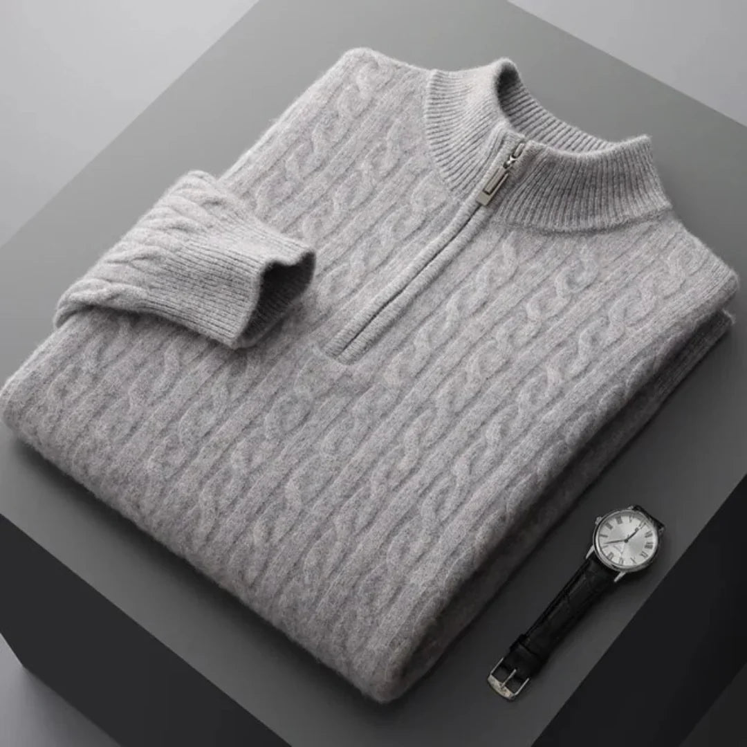 Deneb Kaszmirowy Woven Half Zip