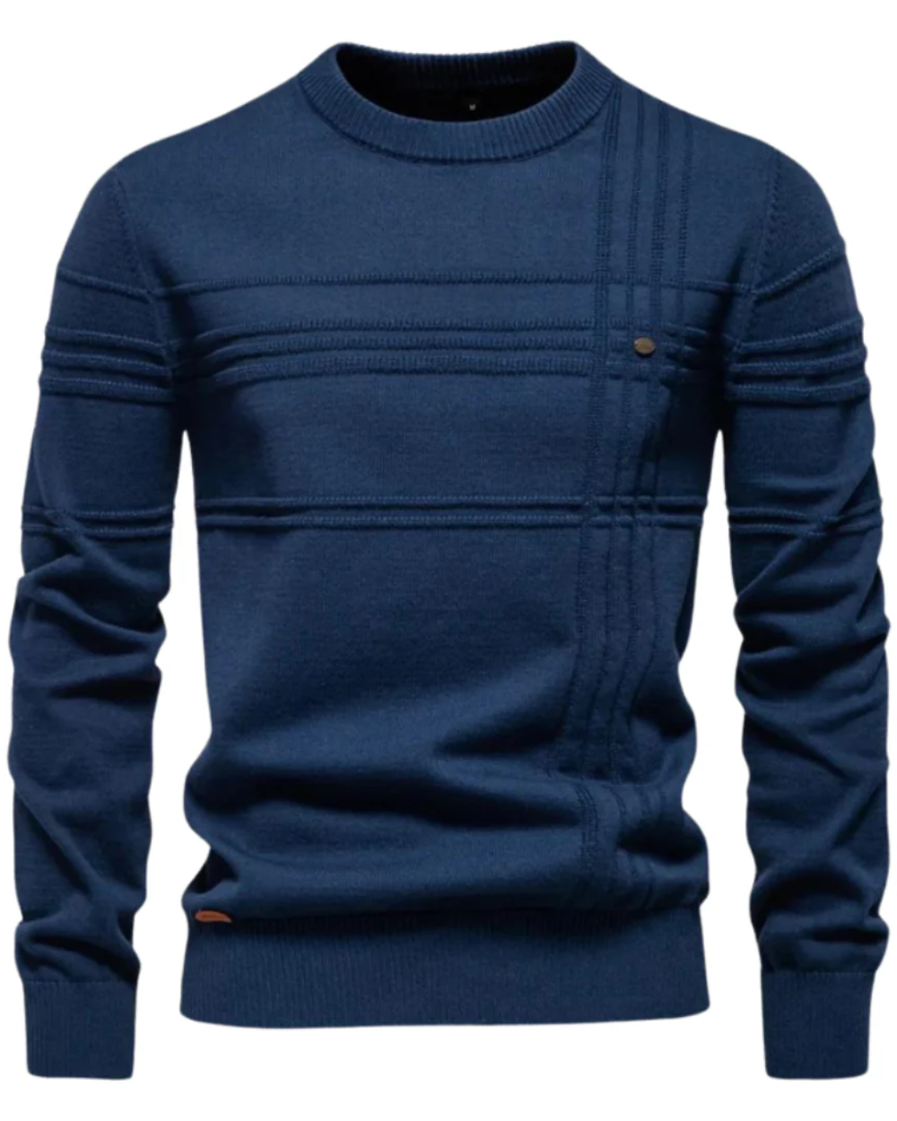 Męski Sweter z Wzorem w Kratę