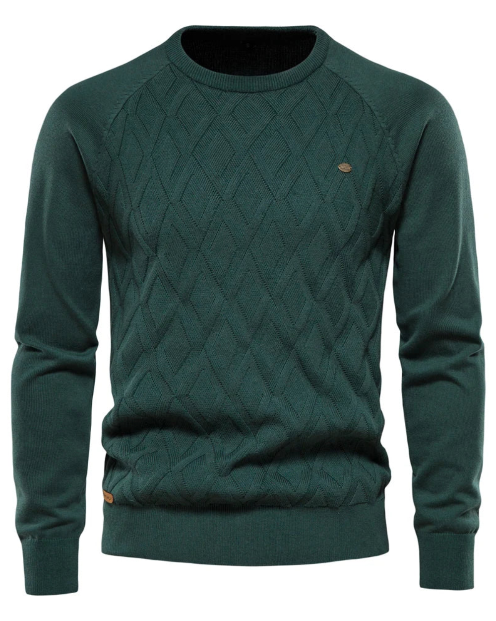 Męski Sweter z Wzorem w Kratę V2