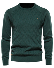Męski Sweter z Wzorem w Kratę V2