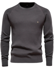 Męski Sweter z Wzorem w Kratkę