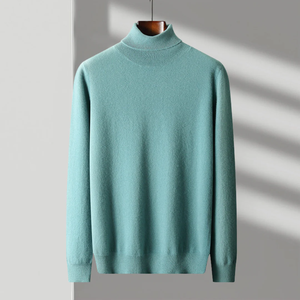 Czarna Merino Wełniana Golf