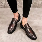 Eleganckie skórzane loafersy