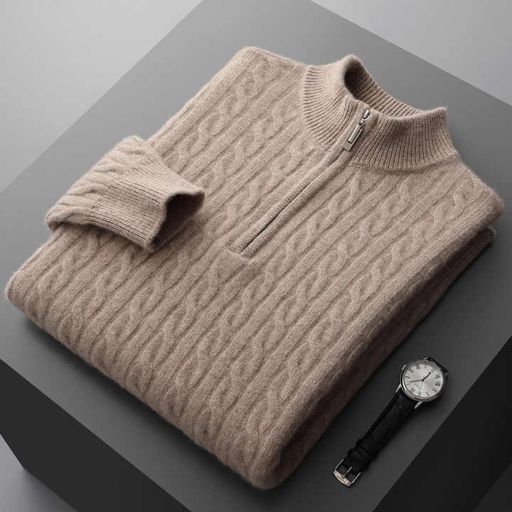 Deneb Kaszmirowy Woven Half Zip