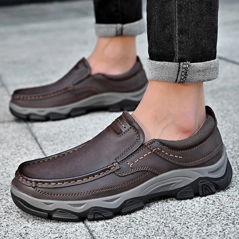 Eleganckie Skórzane Buty Slip-On