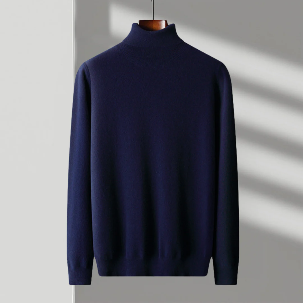 Czarna Merino Wełniana Golf