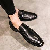 Eleganckie skórzane loafersy