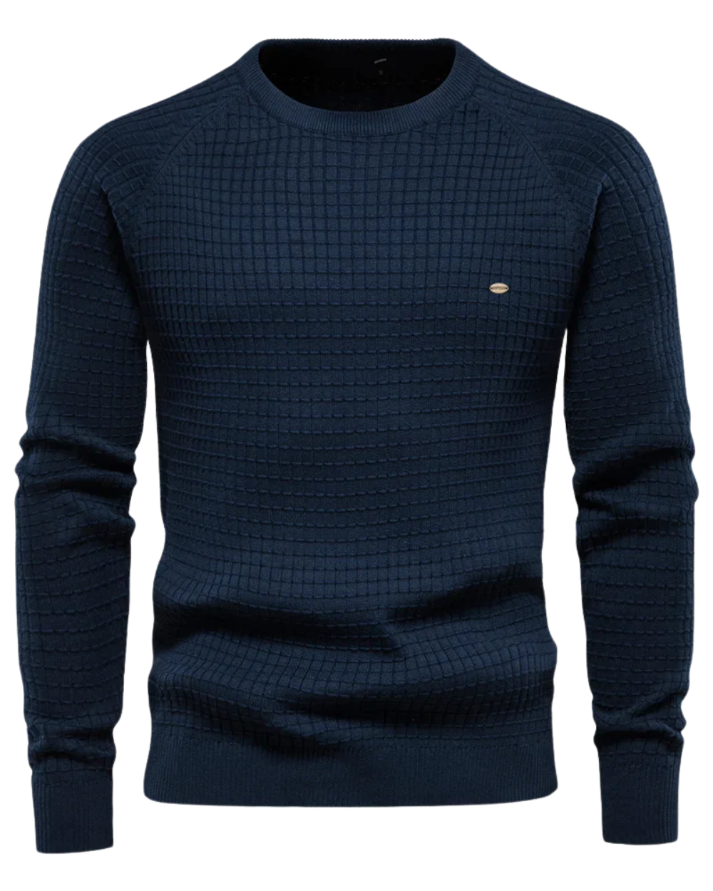 Męski Sweter z Wzorem w Kratkę