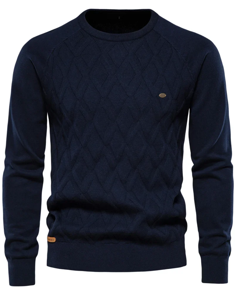 Męski Sweter z Wzorem w Kratę V2