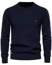Męski Sweter z Wzorem w Kratę V2