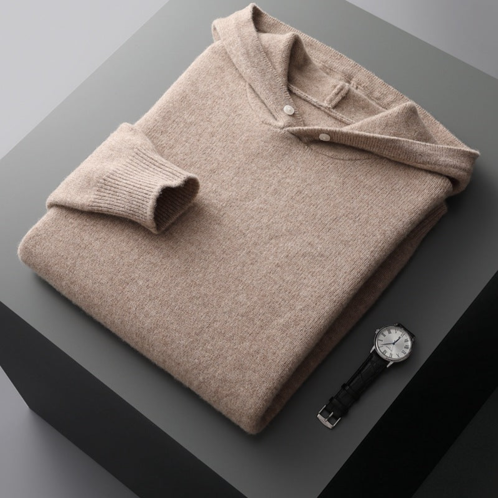 Hoodie z wełny merino Nova