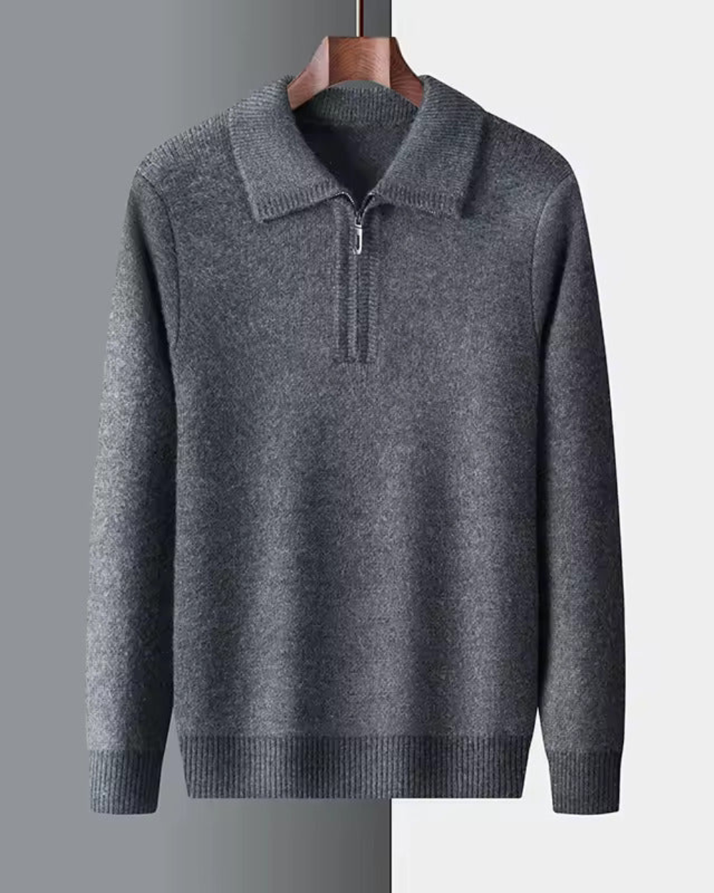 Sweter Gstaad z kaszmiru z ćwierć zamkiem