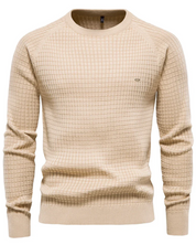 Męski Sweter z Wzorem w Kratkę