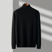 Czarna Merino Wełniana Golf