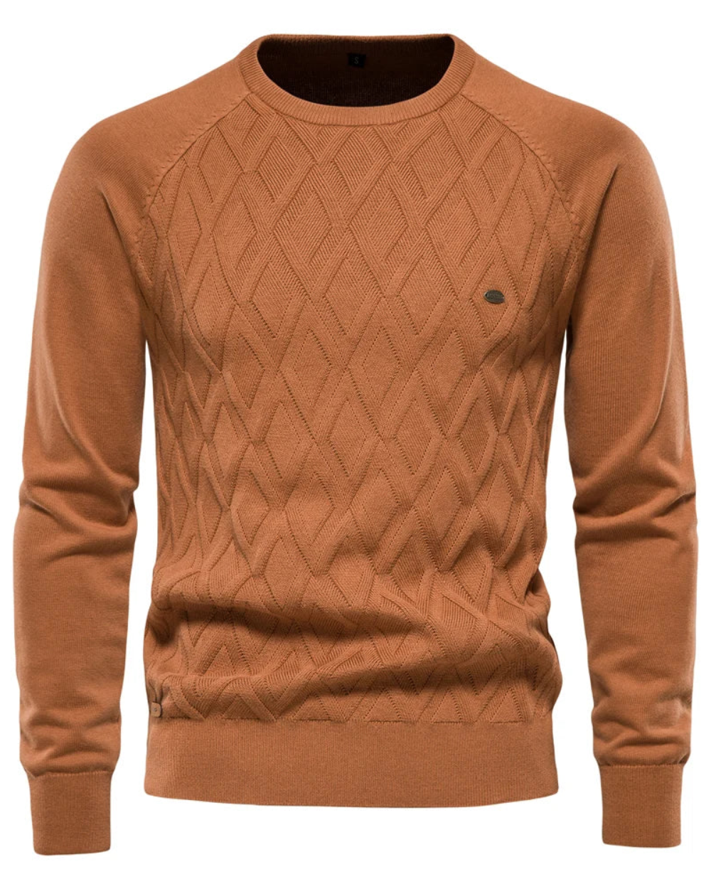 Męski Sweter z Wzorem w Kratę V2