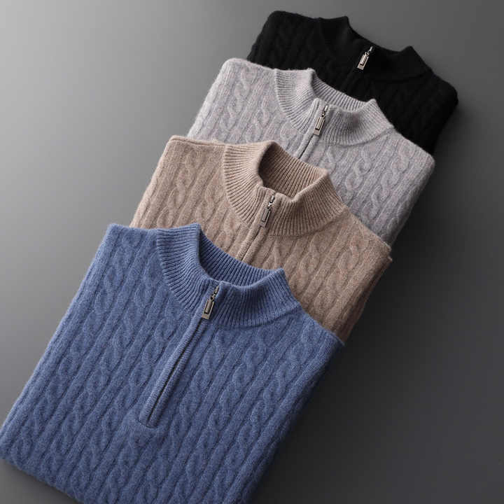 Deneb Kaszmirowy Woven Half Zip