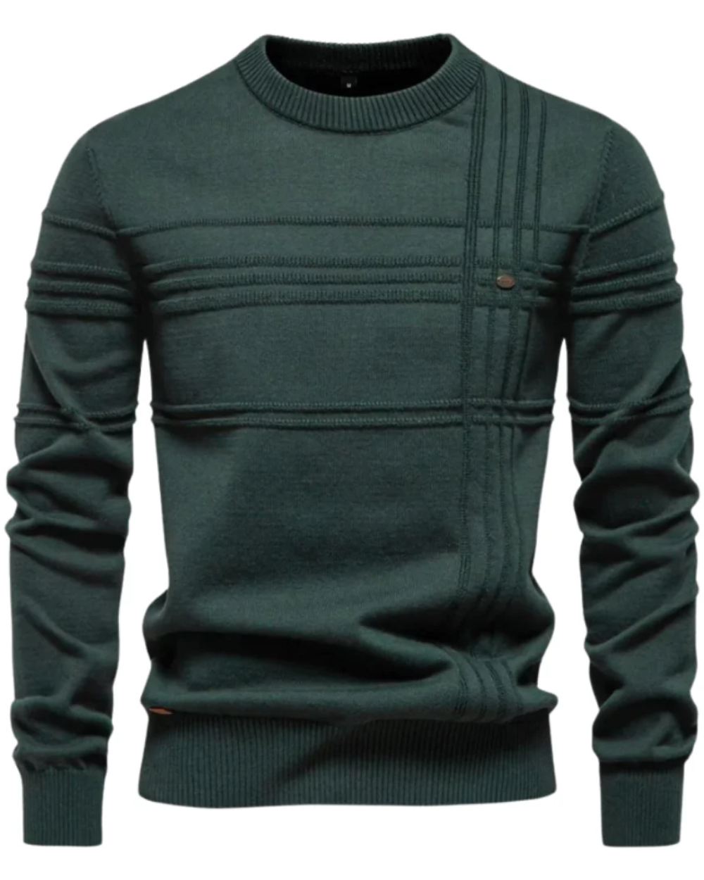 Męski Sweter z Wzorem w Kratę