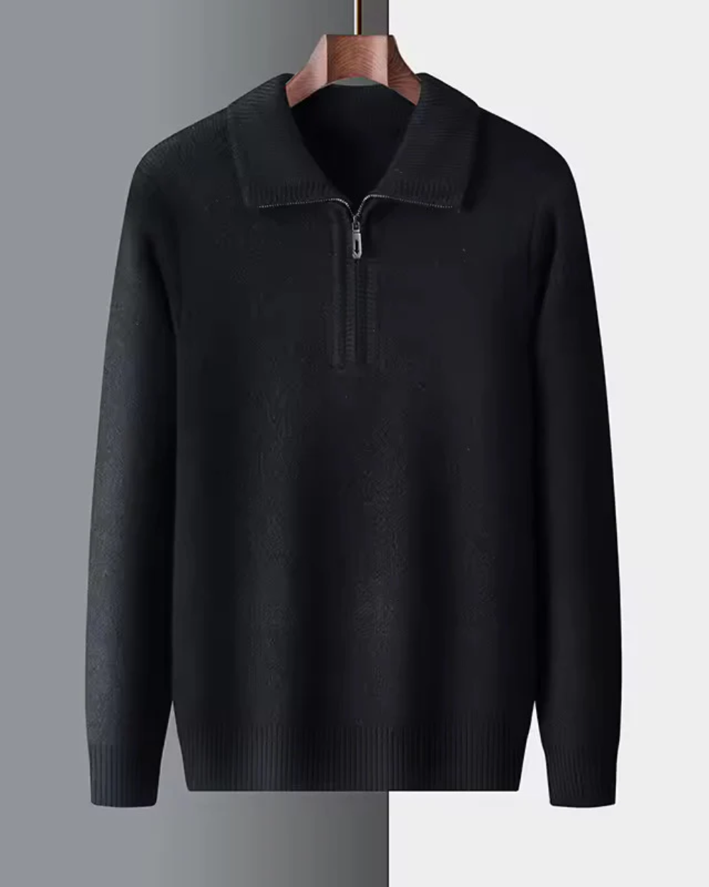 Sweter Gstaad z kaszmiru z ćwierć zamkiem