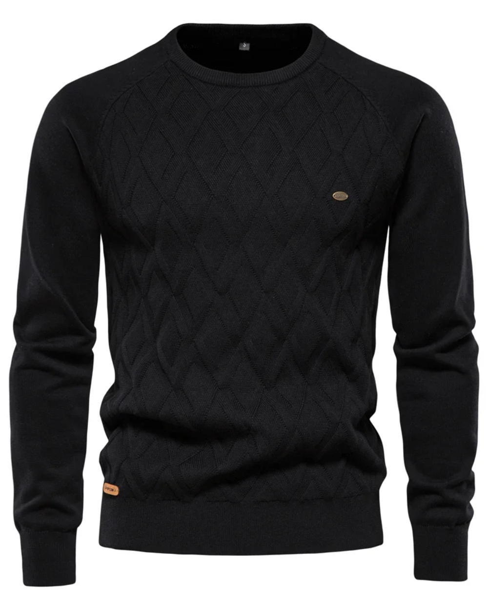 Męski Sweter z Wzorem w Kratę V2