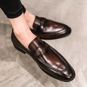 Eleganckie skórzane loafersy