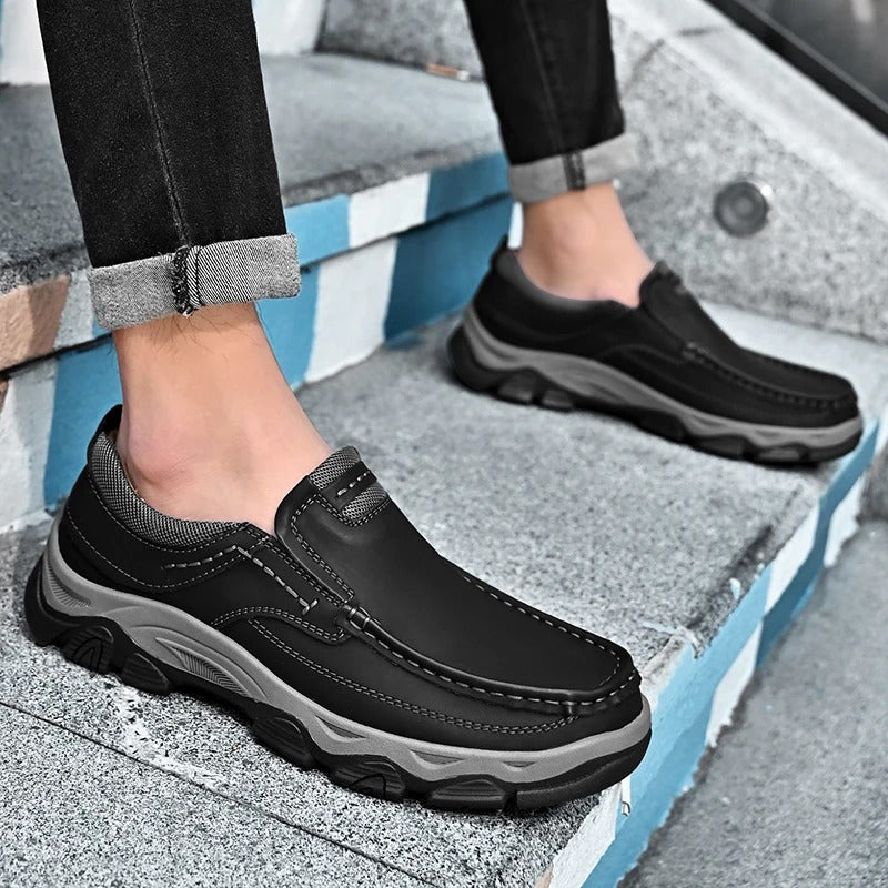 Eleganckie Skórzane Buty Slip-On