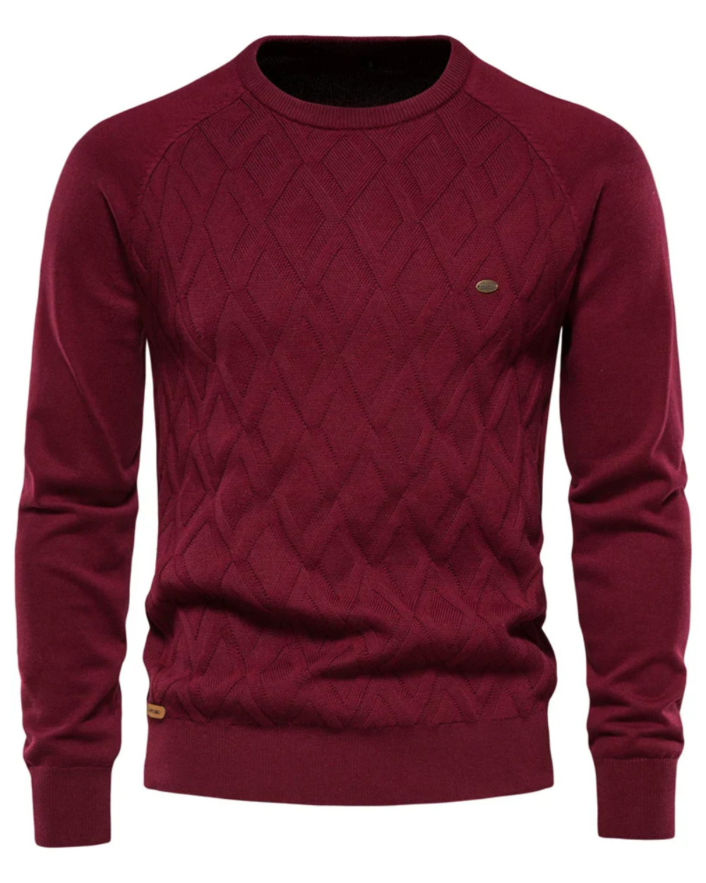 Męski Sweter z Wzorem w Kratę V2