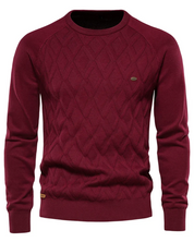 Męski Sweter z Wzorem w Kratę V2
