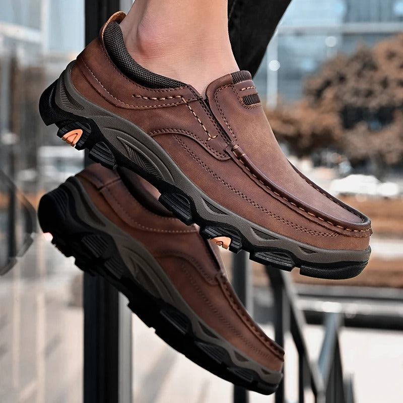 Eleganckie Skórzane Buty Slip-On