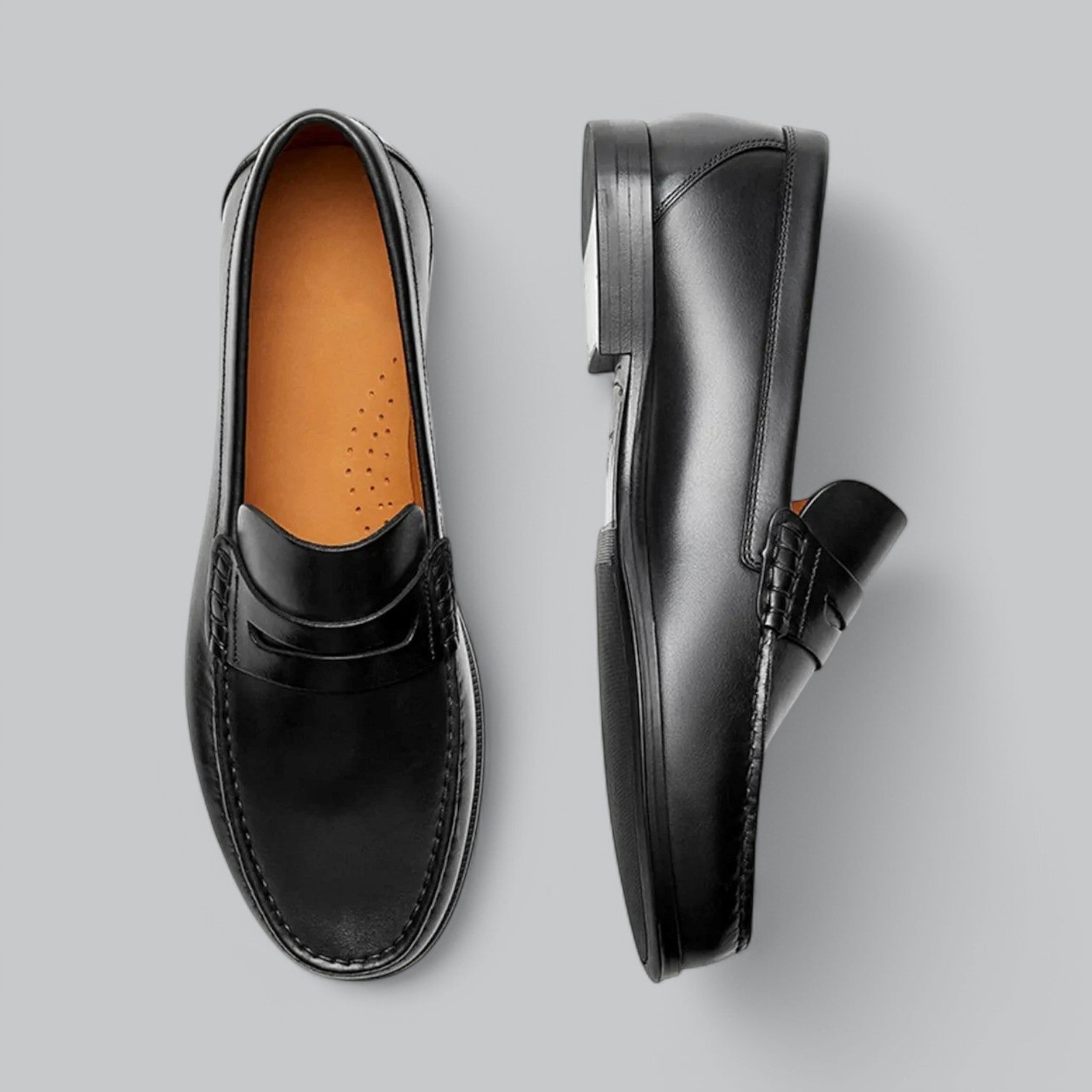 Eleganckie skórzane loafersy