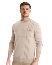 Męski Sweter z Wzorem w Kratę