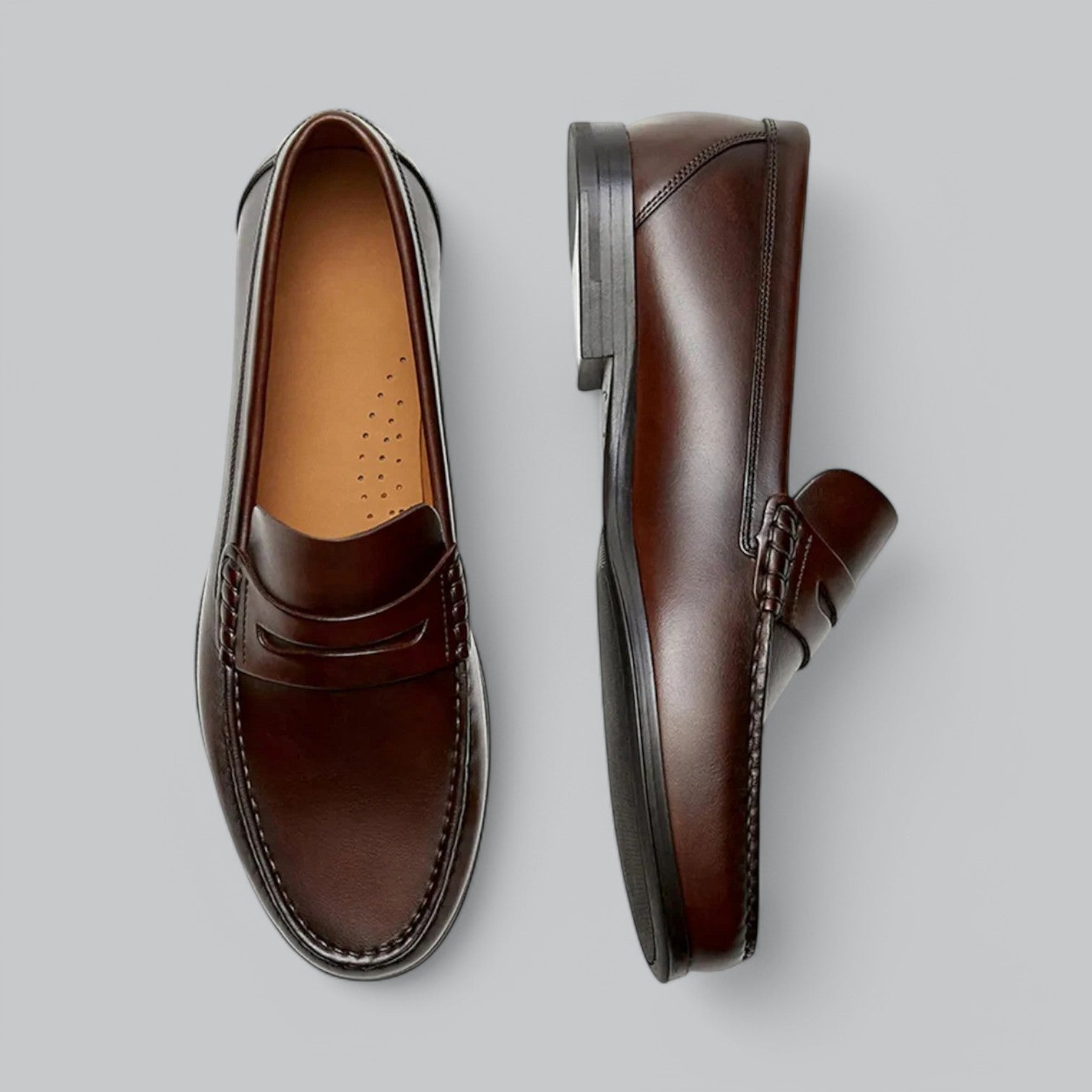 Eleganckie skórzane loafersy