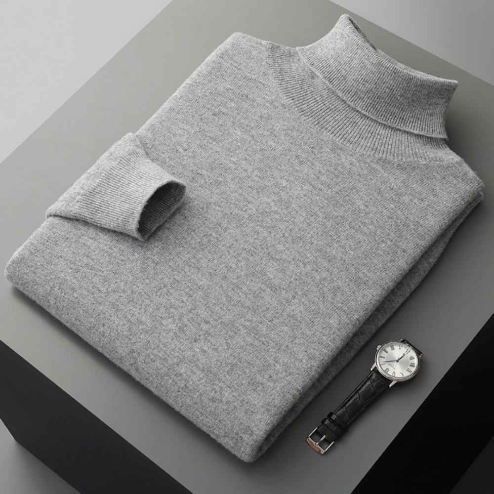 Czarna Merino Wełniana Golf