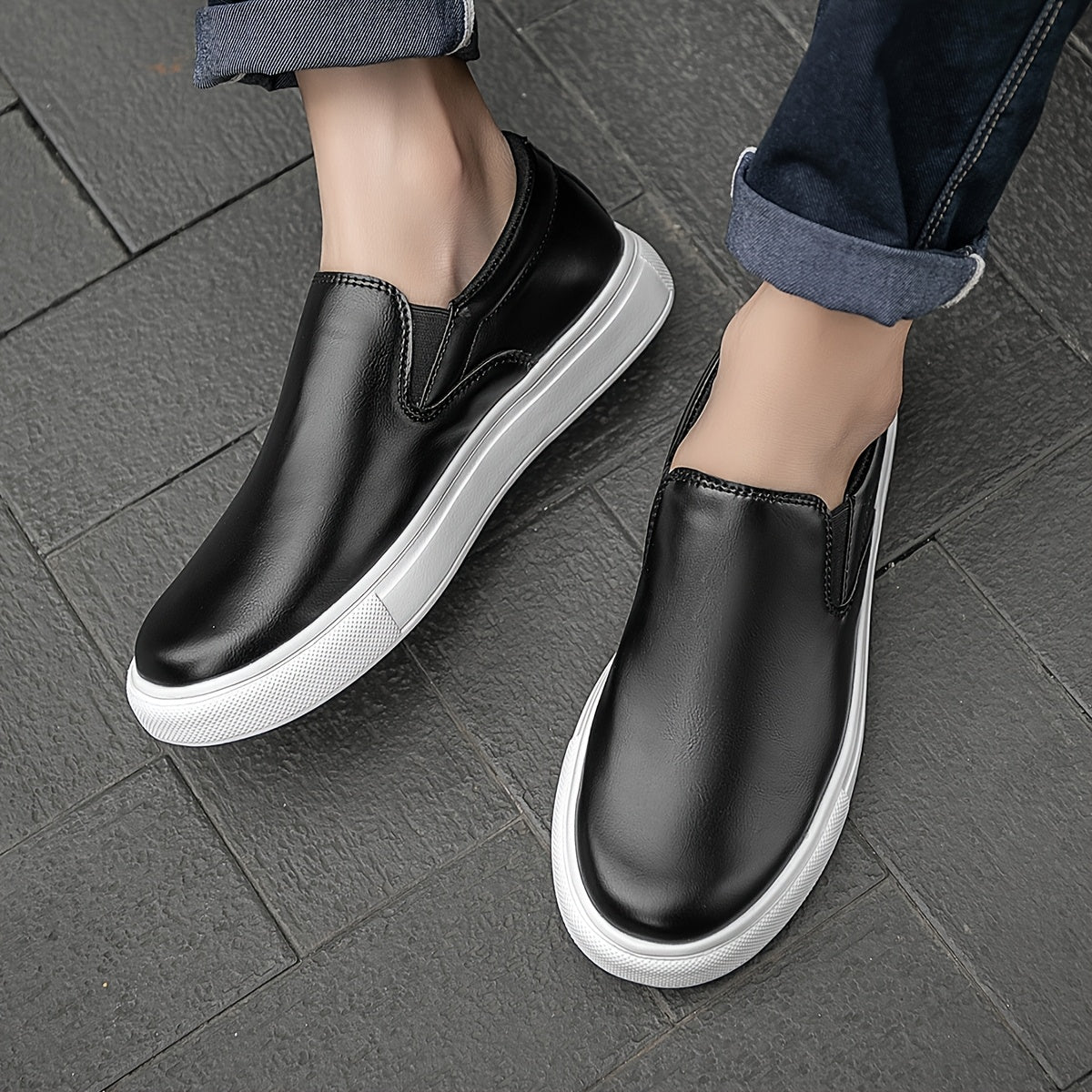 Casual skórzane buty wsuwane